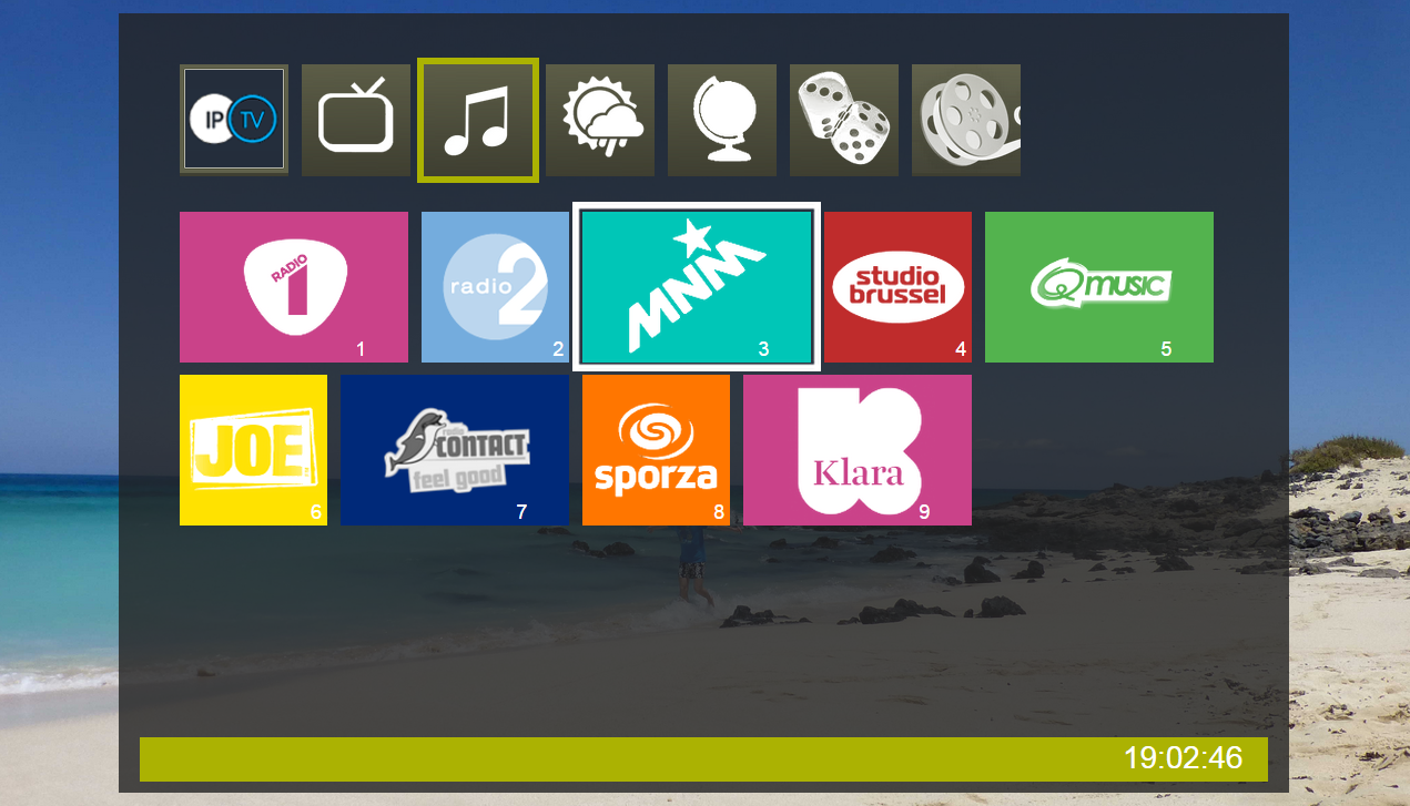 IPTV System 2 menu radio